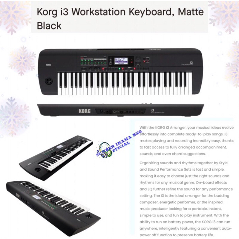 KORG シンセサイザーi3 61鍵盤ワークステーション