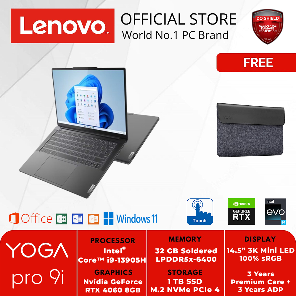 Jual Lenovo Yoga Pro 9i 14irp8 11id Grey I9 13905h Rtx4060 32gb 1tb Ssd W11 Shopee Indonesia