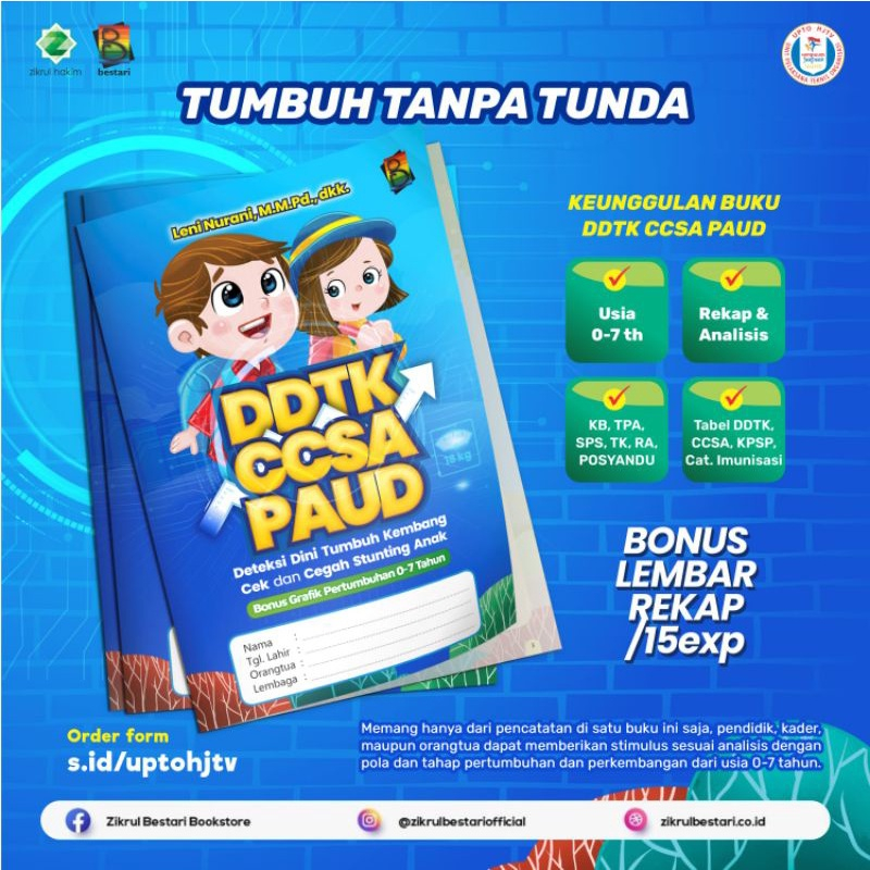 Jual Buku Ddtk Ccsa Paud Deteksi Dini Tumbuh Kembang Anak Cek Cegah