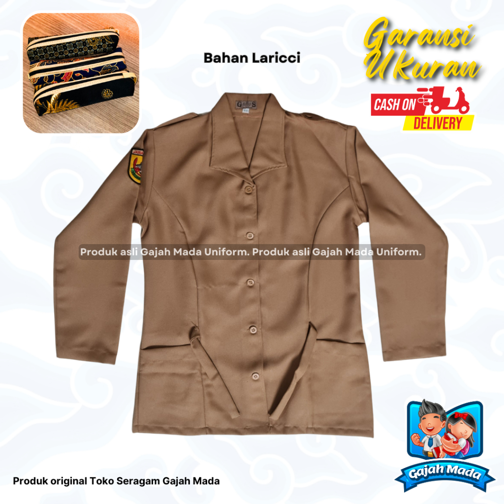 Jual Baju Pramuka Penegak Putri Premium Seragam Sekolah Lengan Panjang