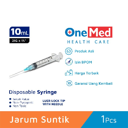 Jual Disposable Syringe Spuit Ml Onemed Jarum Suntik Shopee Indonesia