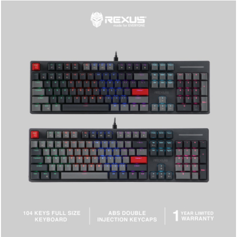 Jual ITSTORE Rexus Keyboard Gaming Heroic KX5 KX-5 USB LED BLUE BROWN ...