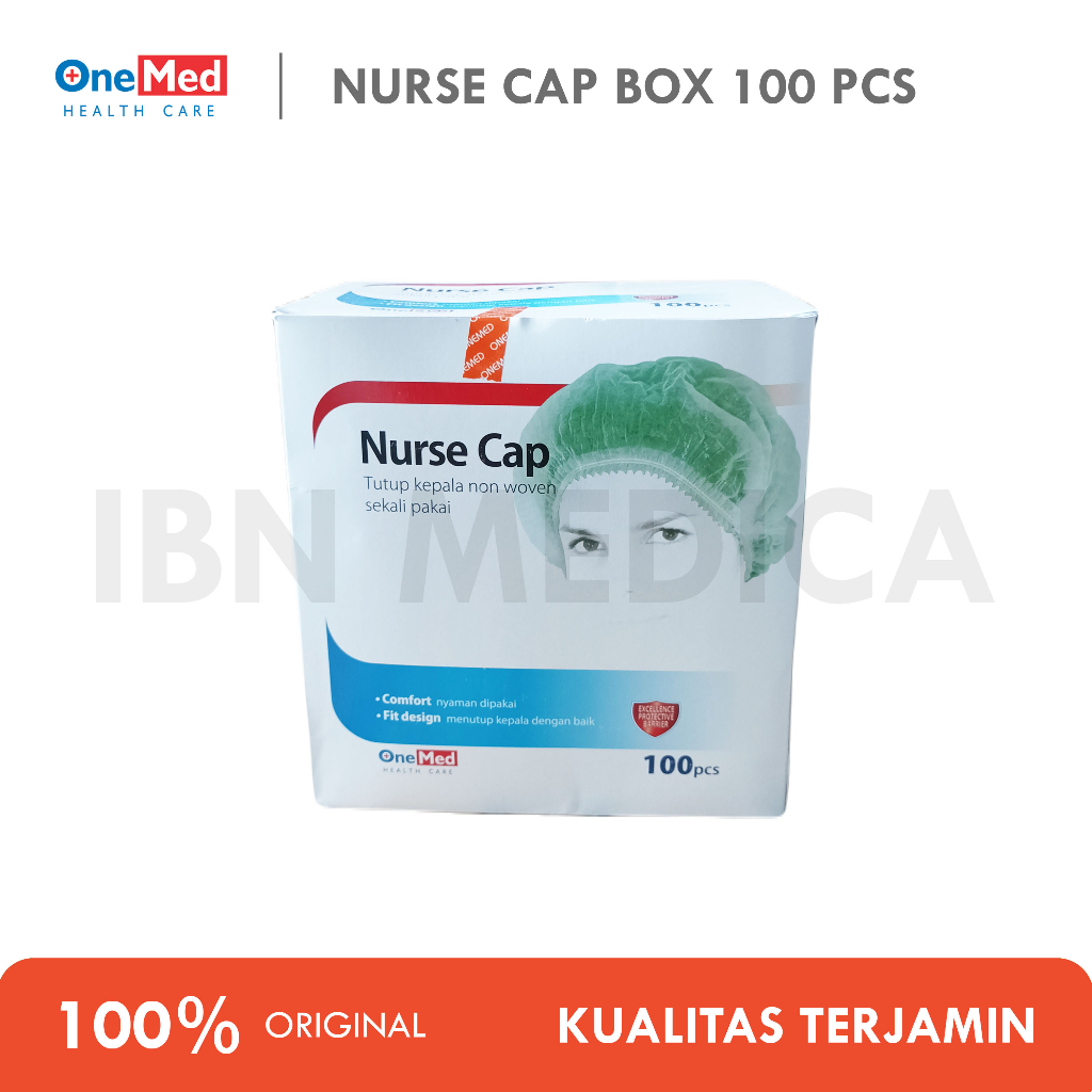 Jual Nurse Cap Topi Perawat Penutup Kepala Non Woven OneMed Box Isi ...