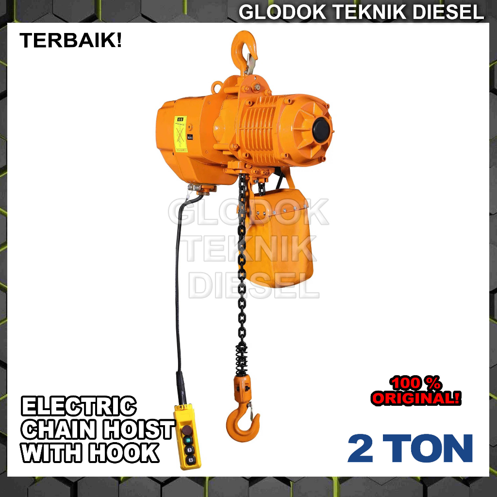 Jual Electric Chain Hoist 2 Ton x 6 Meter 3 & 1 phase Chainhoist Katrol ...