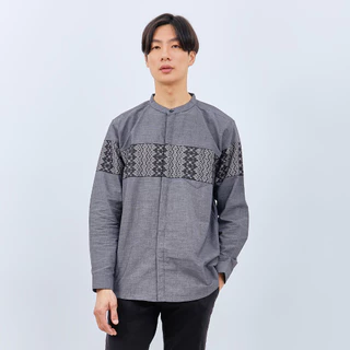 M231 Kemeja Pria Koko Panjang Hitam 2288A
