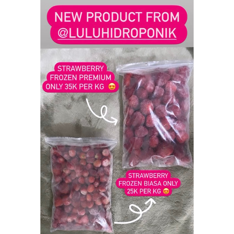Jual STROBERI STRAWBERRY BESAR BESAR FROZEN BEKU | Shopee Indonesia