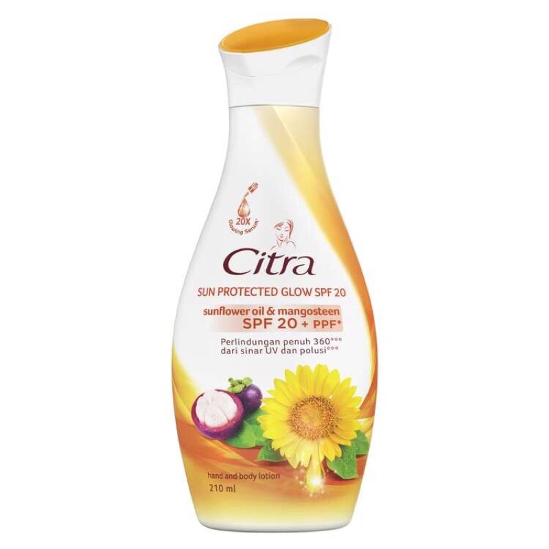 Jual CITRA BODY LOTION SUN PROTECT GLOW SPF20 210ml Shopee Indonesia