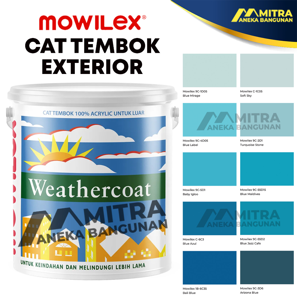 Jual Cat Tembok Eksterior Mowilex Weathercoat 25 Liter Biru Blue Navy Shopee Indonesia 7699