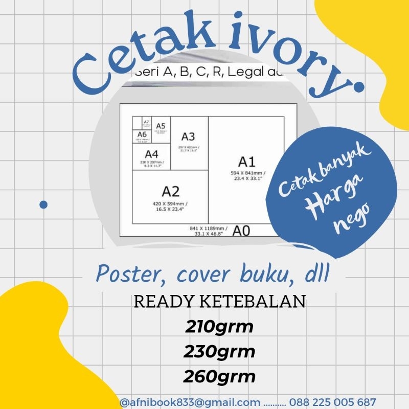 Jual Print/cetak/kertas Ivory/artcarton | Shopee Indonesia