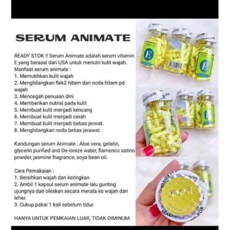 Jual vitamin kulit serum animate | Shopee Indonesia