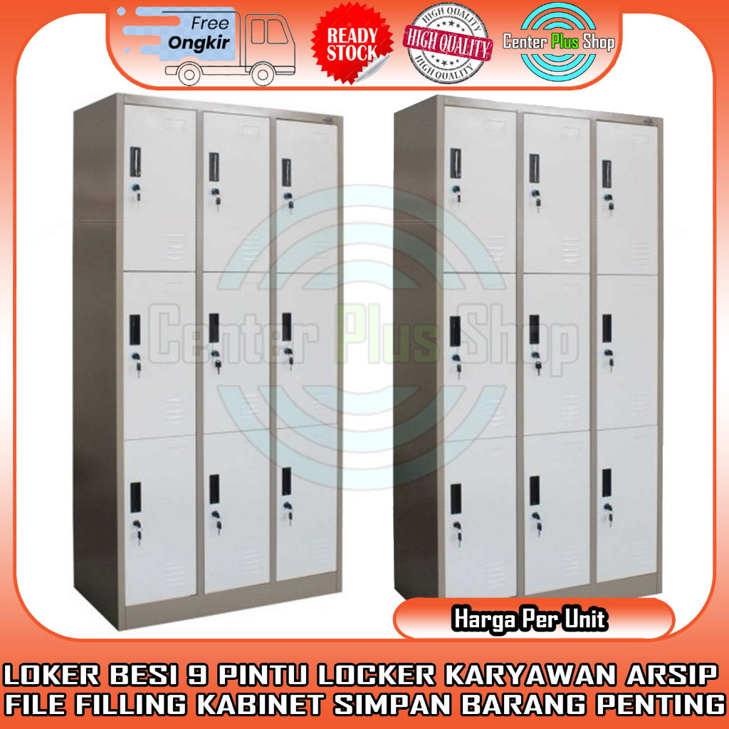 Jual [Instan] LOKER BESI 9 PINTU KUNCI LOCKER KARYAWAN ARSIP FILE ...