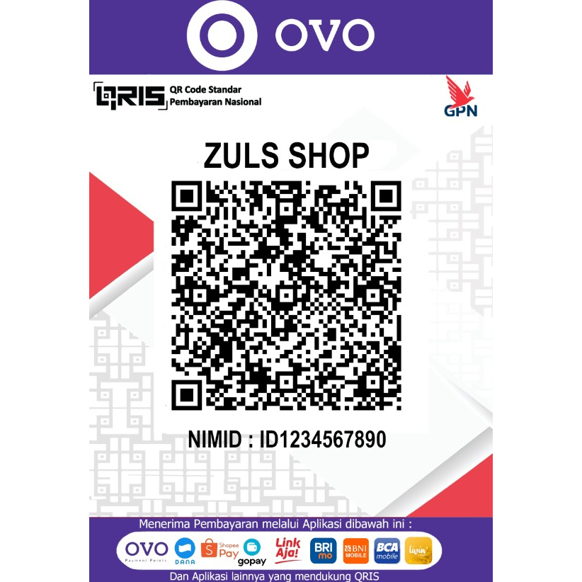 Jual Stand QRIS dan Cetak QRIS Ukuran A6 / Stand Akirilik QRIS A6 ...
