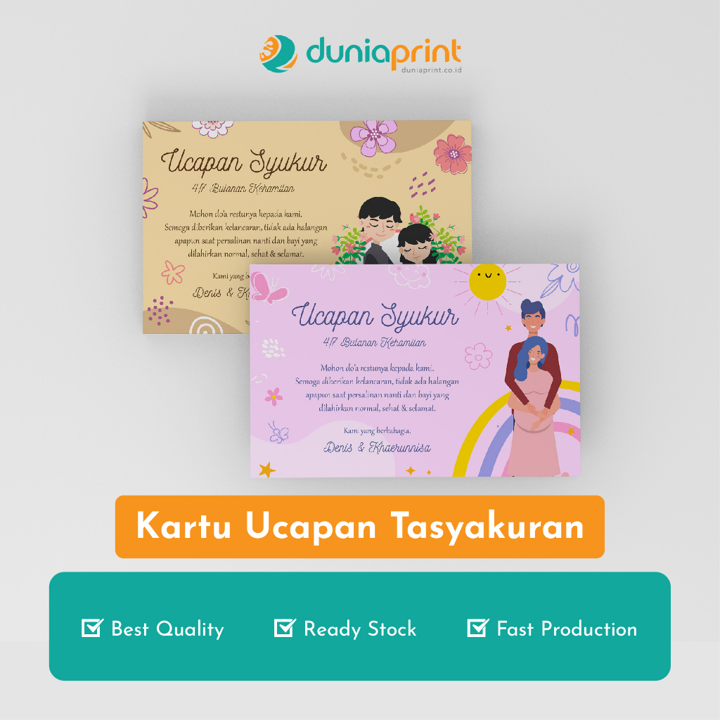 Jual Cetak Kartu Tasyakuran | KARTU TASYAKURAN - Dunia Print | Shopee