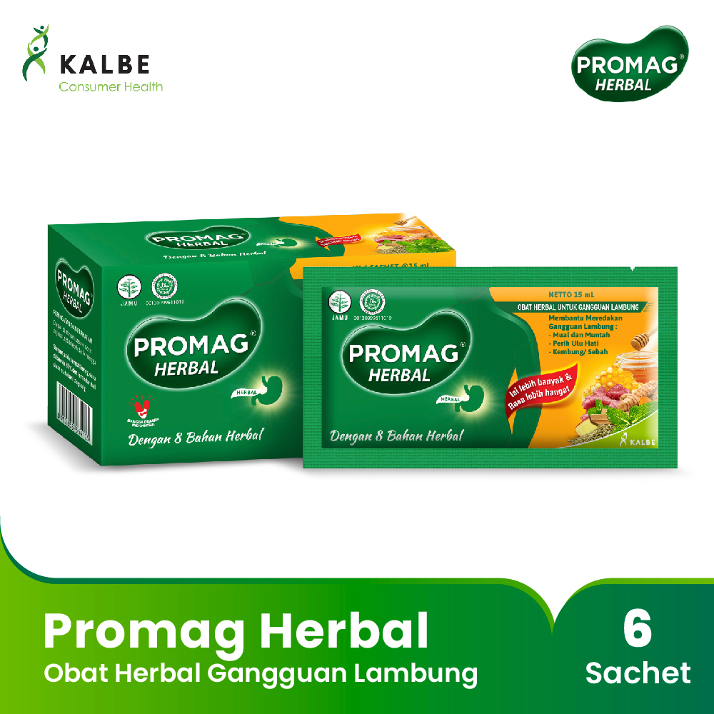 Jual Promag Obat Herbal Untuk Gangguan Lambung Box Isi 6 Sachet ...