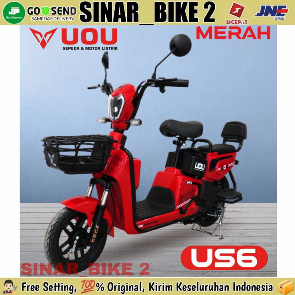 Jual Sepeda Motor Listrik Uou Us Electric E Bike Watt Shopee