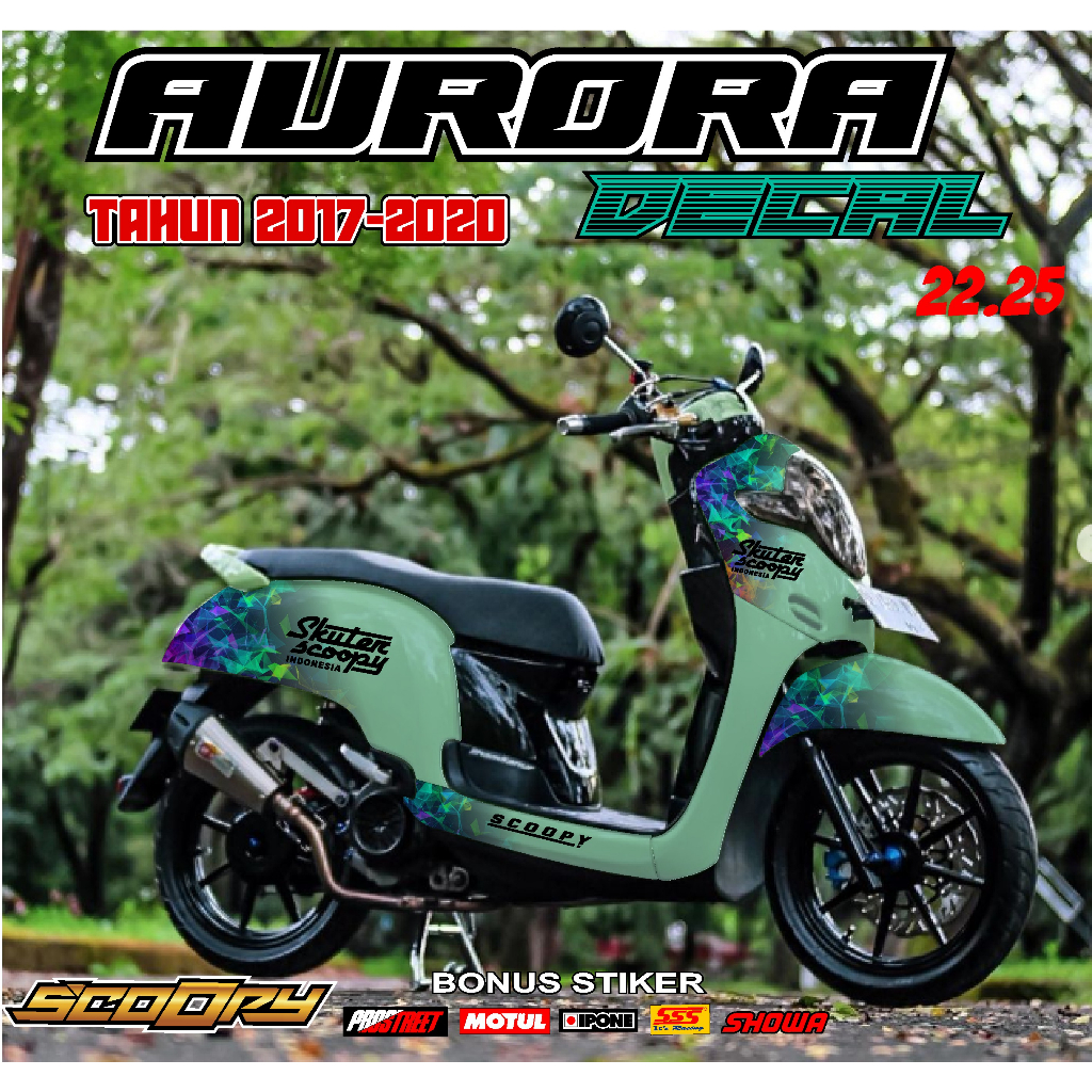 Jual (COD)Decal Dekal Sticker Striping scoopy SCOOPY TERBARU SCUTER