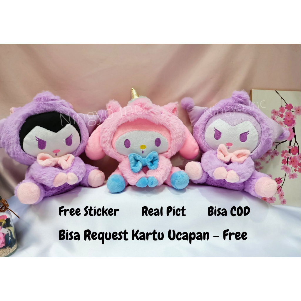 Jual BONEKA CANTIK SANRIO COSTUME UNICORN MY MELODY KUROMI LUCU BAHAN ...