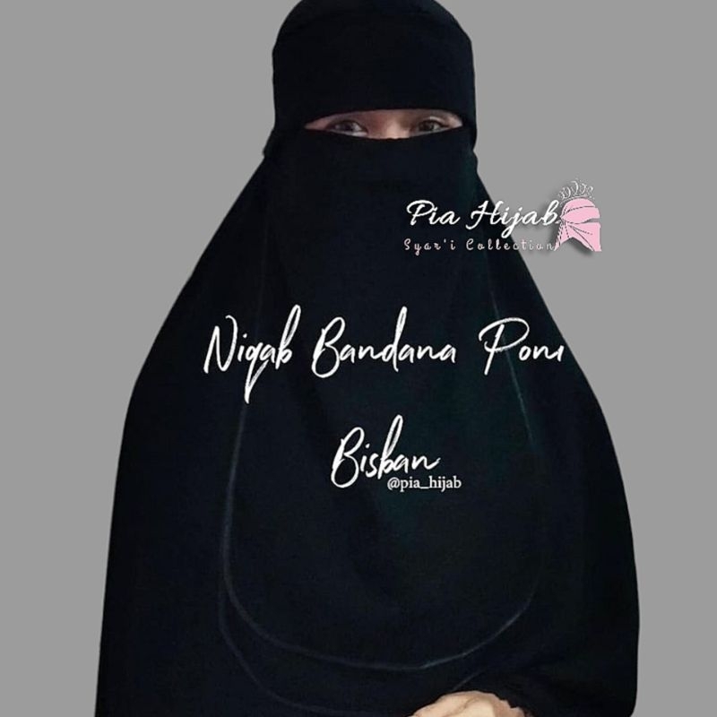 Jual Niqab Bandana Poni Bisban Dua Layer Sifon Silky Arab Shopee Indonesia