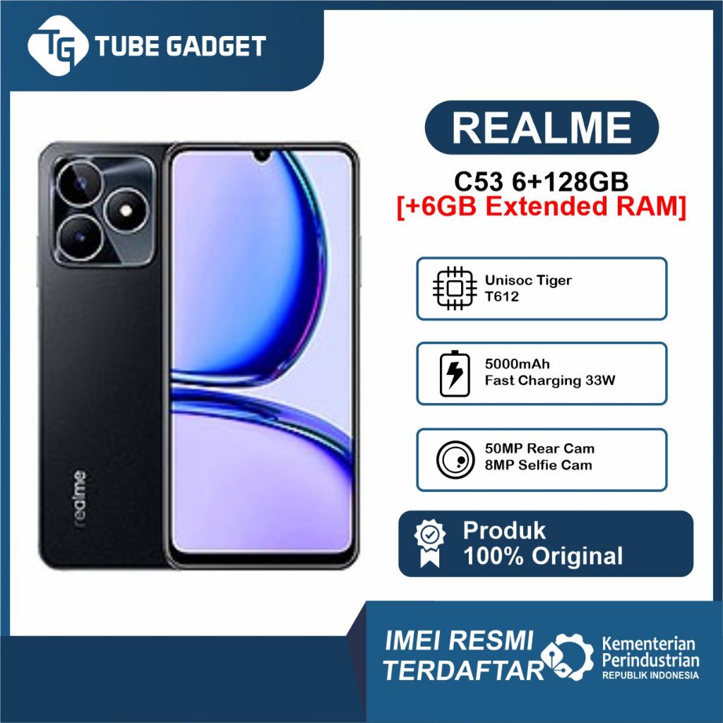 Jual Realme C53 6/128GB NFC [+6GB Extended Ram] Original Garansi Resmi ...