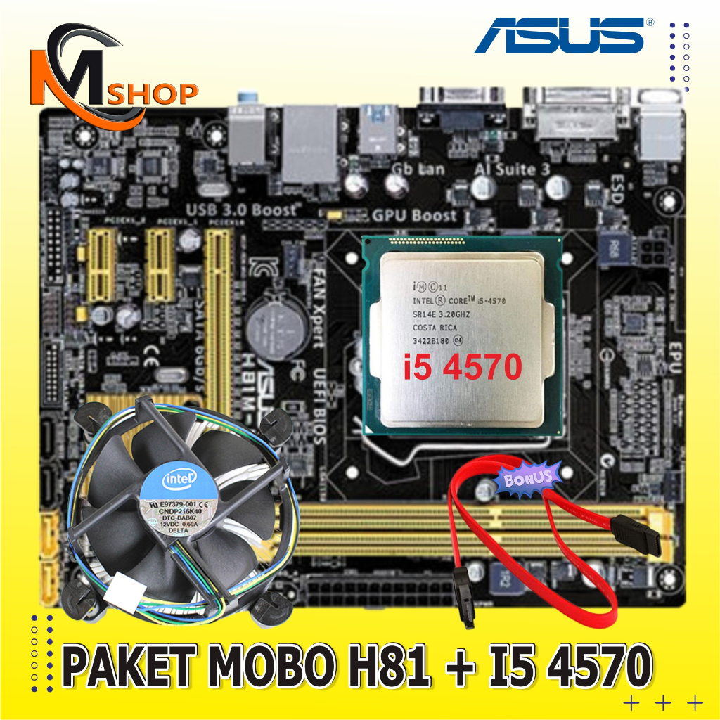 Jual Paket Mainboard Mobo Intel H Socket Ddr Processor Core I Fan Shopee