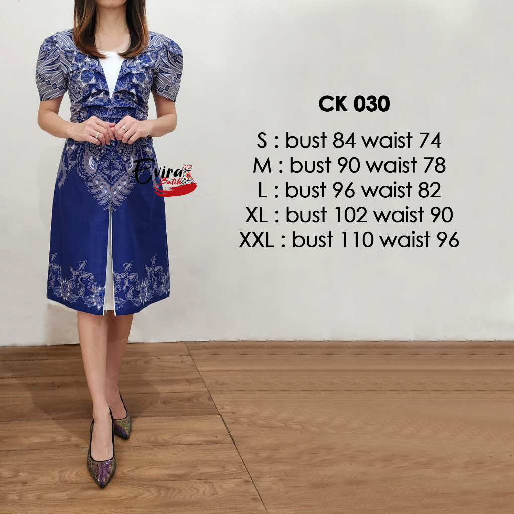 Jual Dress Batik Wanita Modern CK 030 / Dress Batik Kondangan / Dress ...