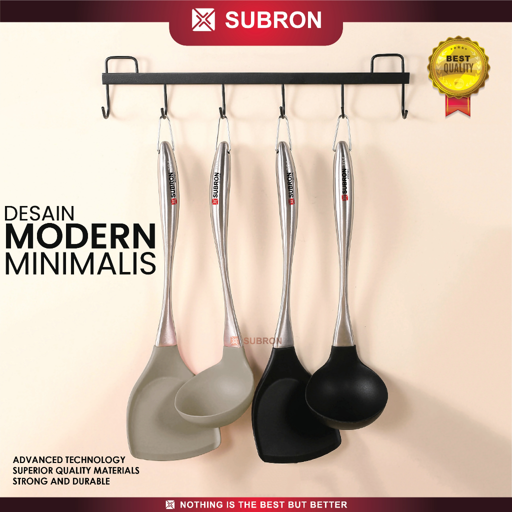 Jual SUBRON Stainless SUS304 Spatula Centong Silicone Tahan Panas ...