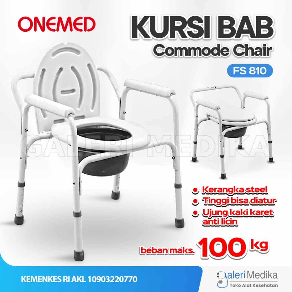 Jual ONEMED FS810 / FS-810 / FS 810 Commode Chair - Kursi BAB Manula ...