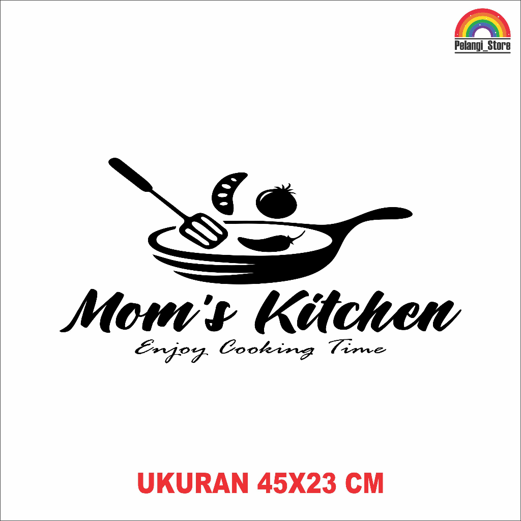 Jual Wall Sticker Quote Motivasi Mom's Kitchen Stiker Dekorasi Dinding ...