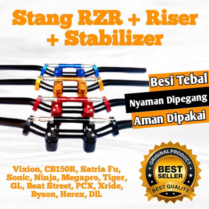 Jual Stang Setang Stir RZR Universal RX King Vixion CB150R Beat Street ...