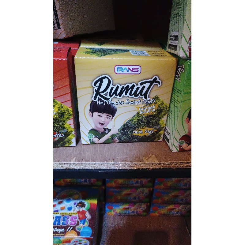Jual Rumut Rans Snack rumput laut 1 pack isi 12 pcs | Shopee Indonesia