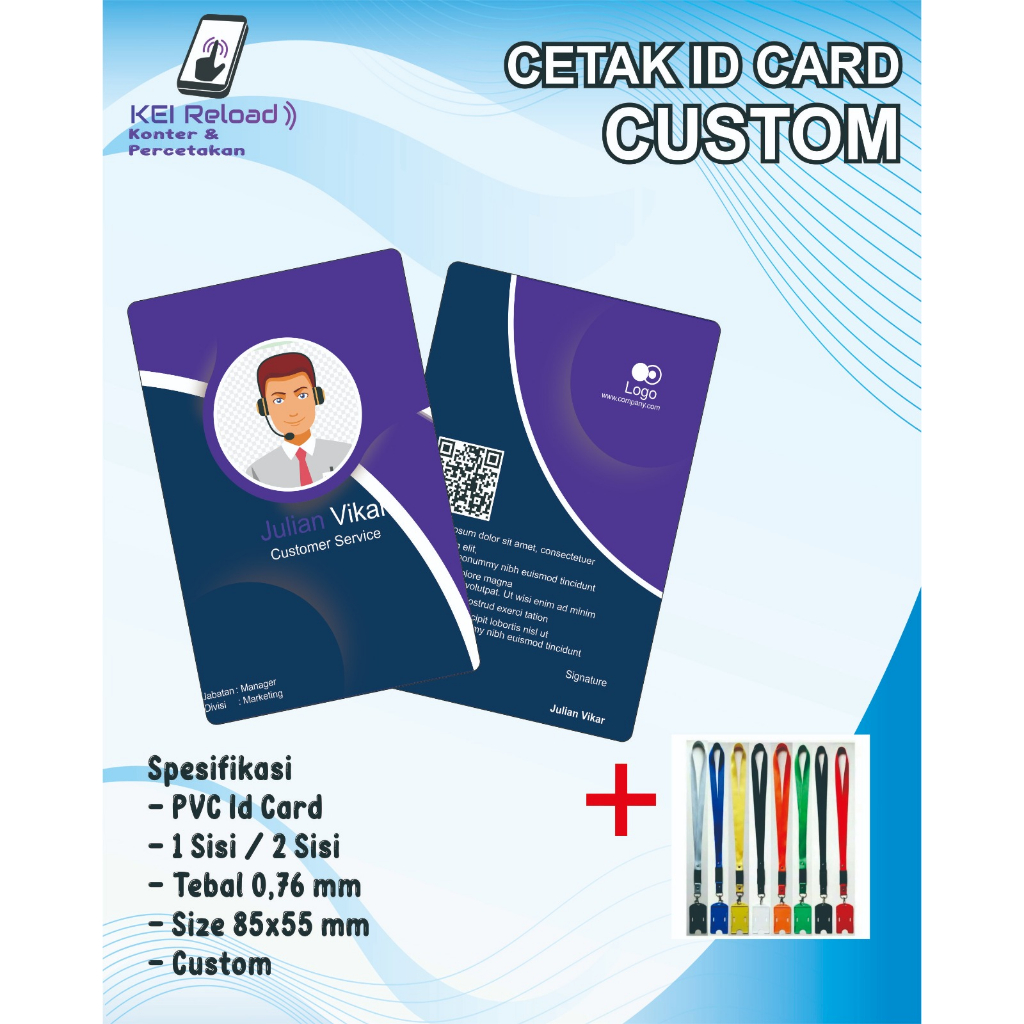 Jual CETAK ID CARD CUSTOM/ ID CARD KARYAWAN / KARTU MEMBER/ KARTU ...