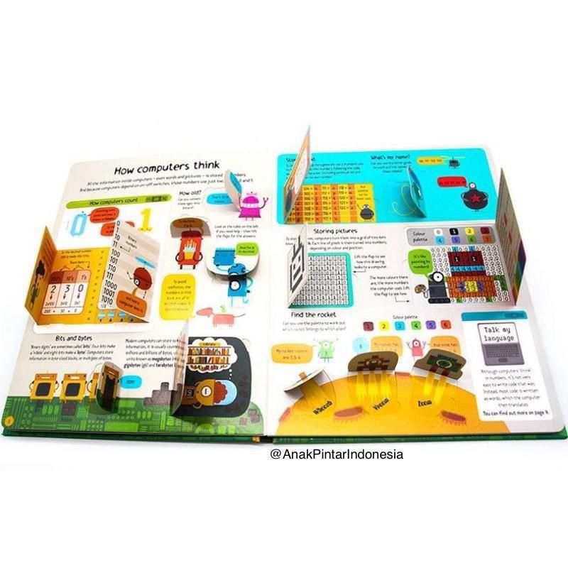 Jual USBORNE LIFT THE FLAP COMPUTERS & CODING ( Age 6+ ) | Shopee Indonesia