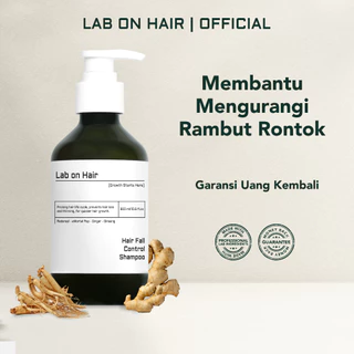 Lab On Hair Anti Hair Fall Shampoo - Sampo Perawatan Rambut Anti Rontok Anti Hair Fall Shampoo Membantu Revitalisasi Rambut Menjaga Kesehatan Kulit Kepala Mempercepat Pertumbuhan Rambut dengan Redensyl + eMortal Pep + Ginger + Ginseng