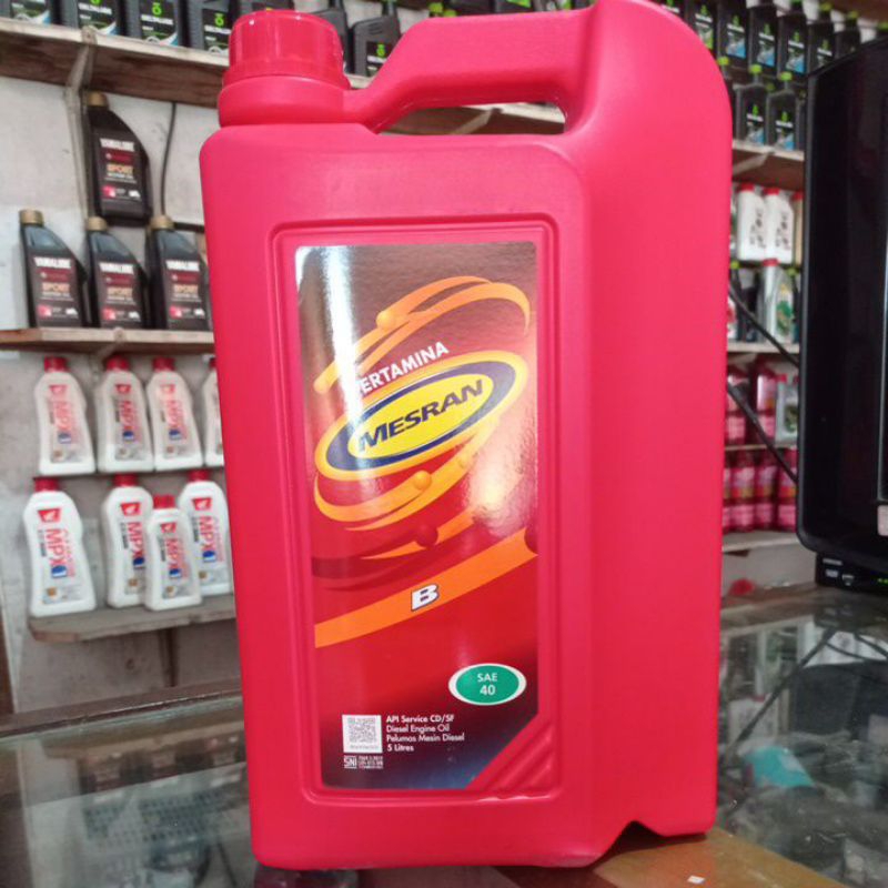 Jual MESRAN B SAE 40 Oli Mesin Diesel 5 Liter | Shopee Indonesia