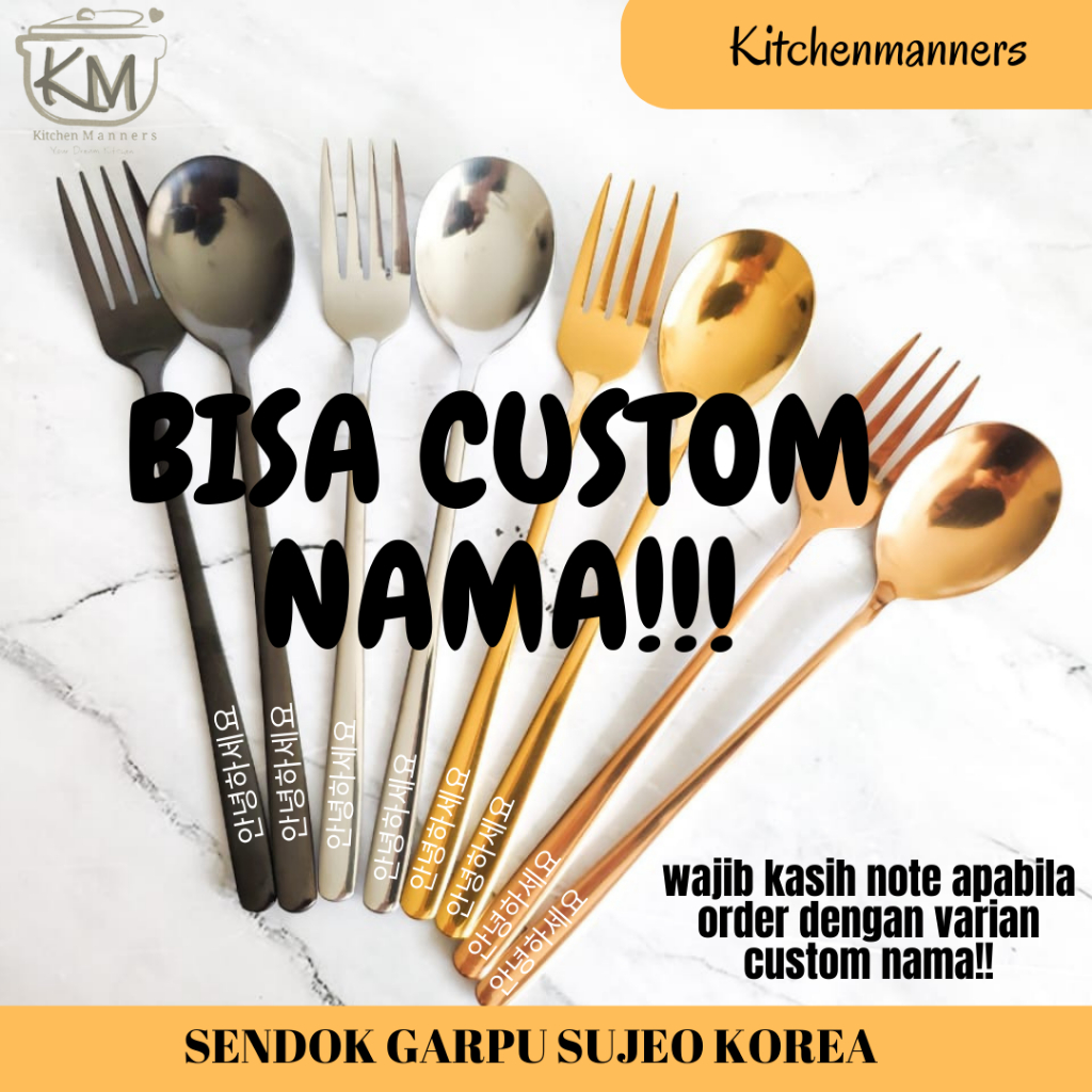 Jual Sendok Garpu Korea Sujeo Set Bronze Copper Chrome Sus 304 Food