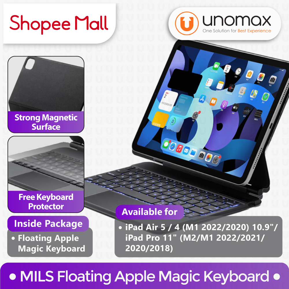 Jual Mils Floating Apple Magic Keyboard for iPad Air 5 / 4 (M1 2022/ ...