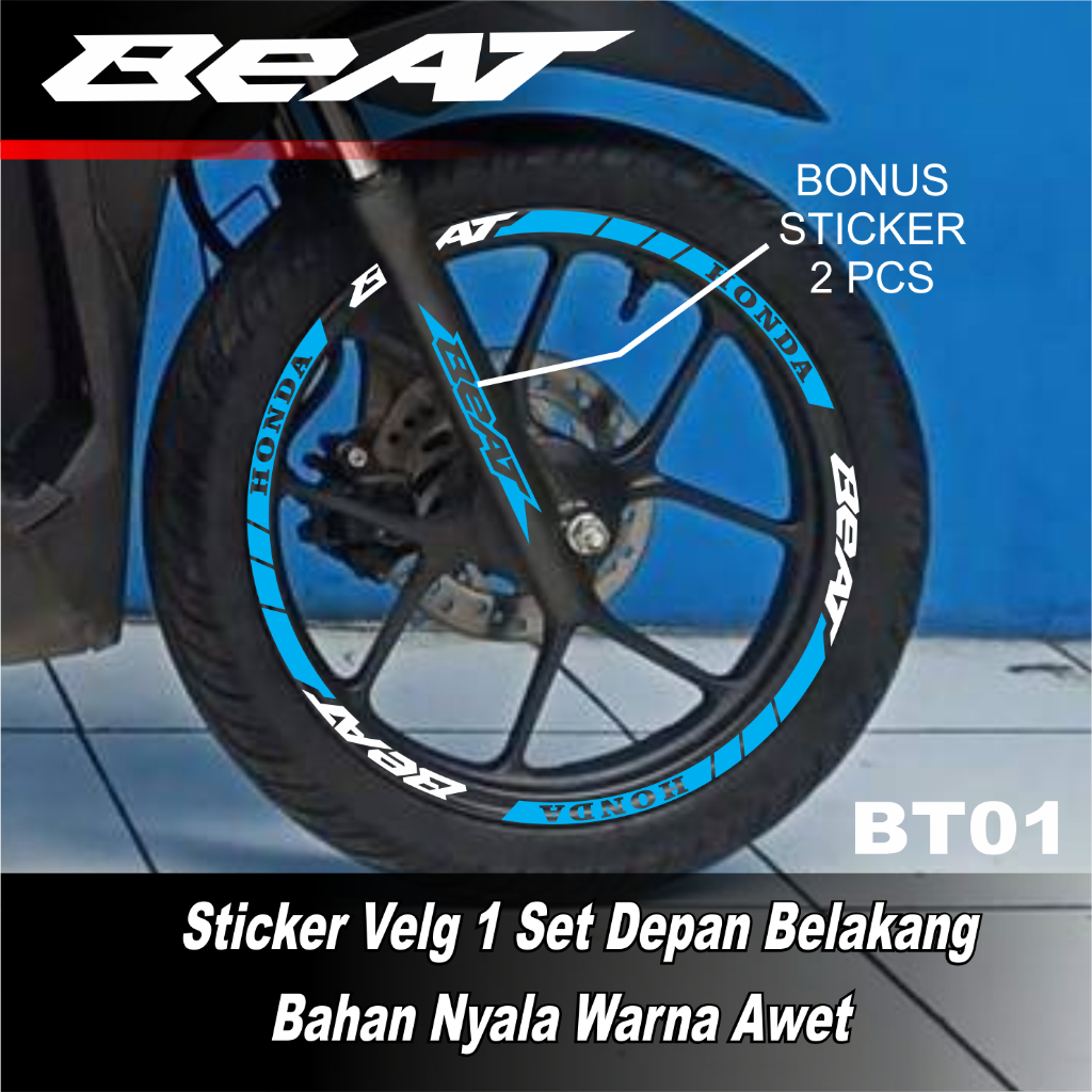 Jual STICKER CUTTING LIST VELG BEAT BT01 | Shopee Indonesia