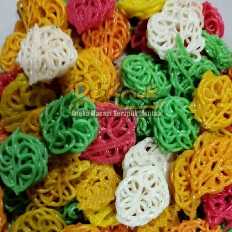 Jual Kerupuk Mawar Warna Warni Mentah 500gr Bahan Seblak Viral Enak