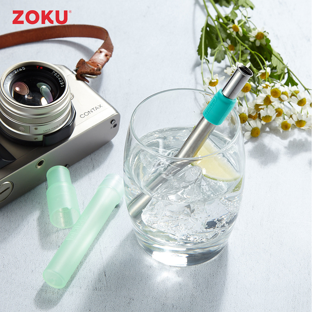 Jual Zoku (Asst) Reusable Jumbo Pocket Straw with Brush - Sedotan ...