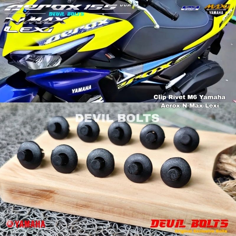 Jual Clip Rivet Body M6 Yamaha Aerox Nmax Lexi (10Pcs) | Shopee Indonesia