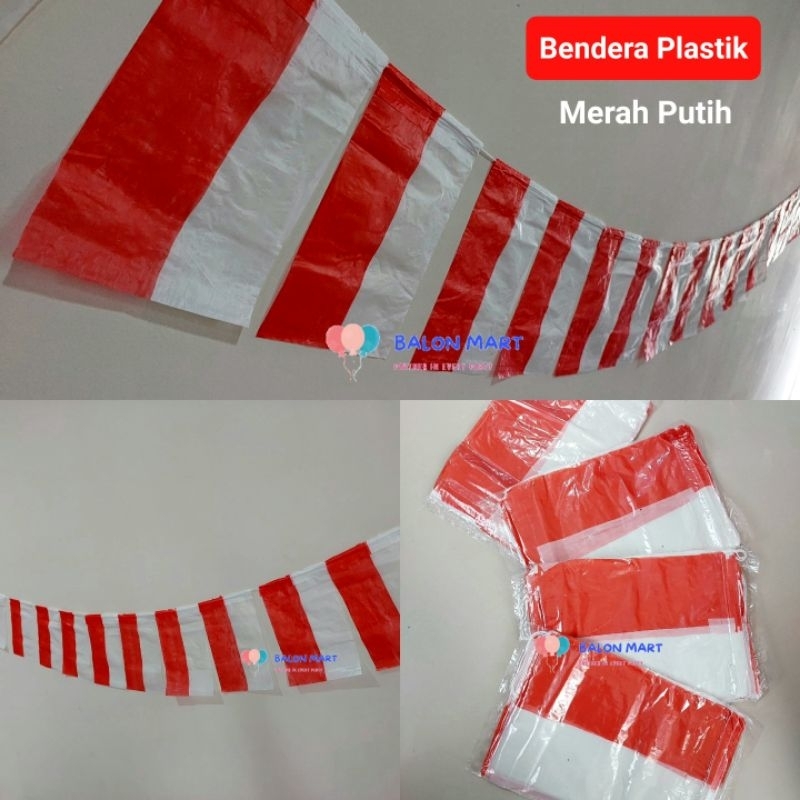 Jual Bendera Plastik Merah Putih Dekorasi Dirgahayu Ri Shopee Indonesia