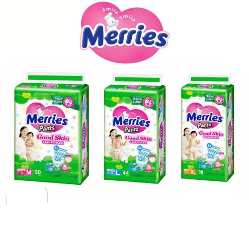 Jual Pampers Merries Ukuran M34 dan M50, ready stock | Shopee Indonesia