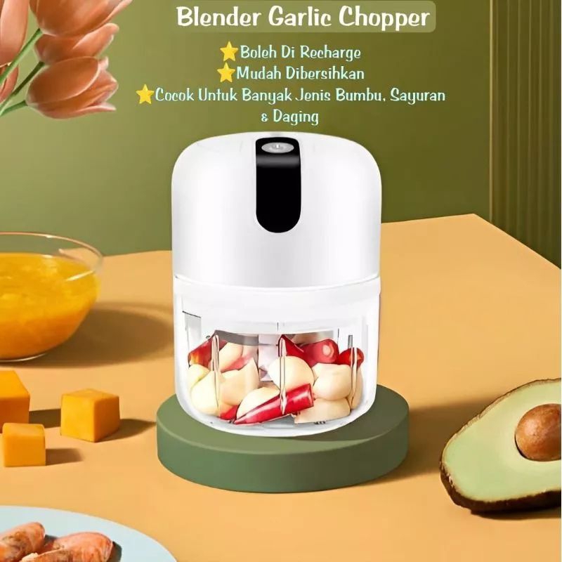 Jual USB Mini Chopper Portable Mini Blender Garlic Chopper Electric ...