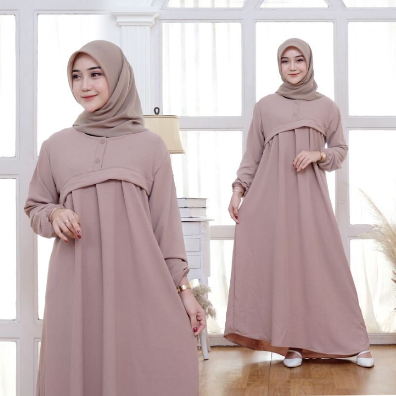 Jual Inara Dres Gamis Crinkle Airflow Premium Gread A Super Tebal Anti ...