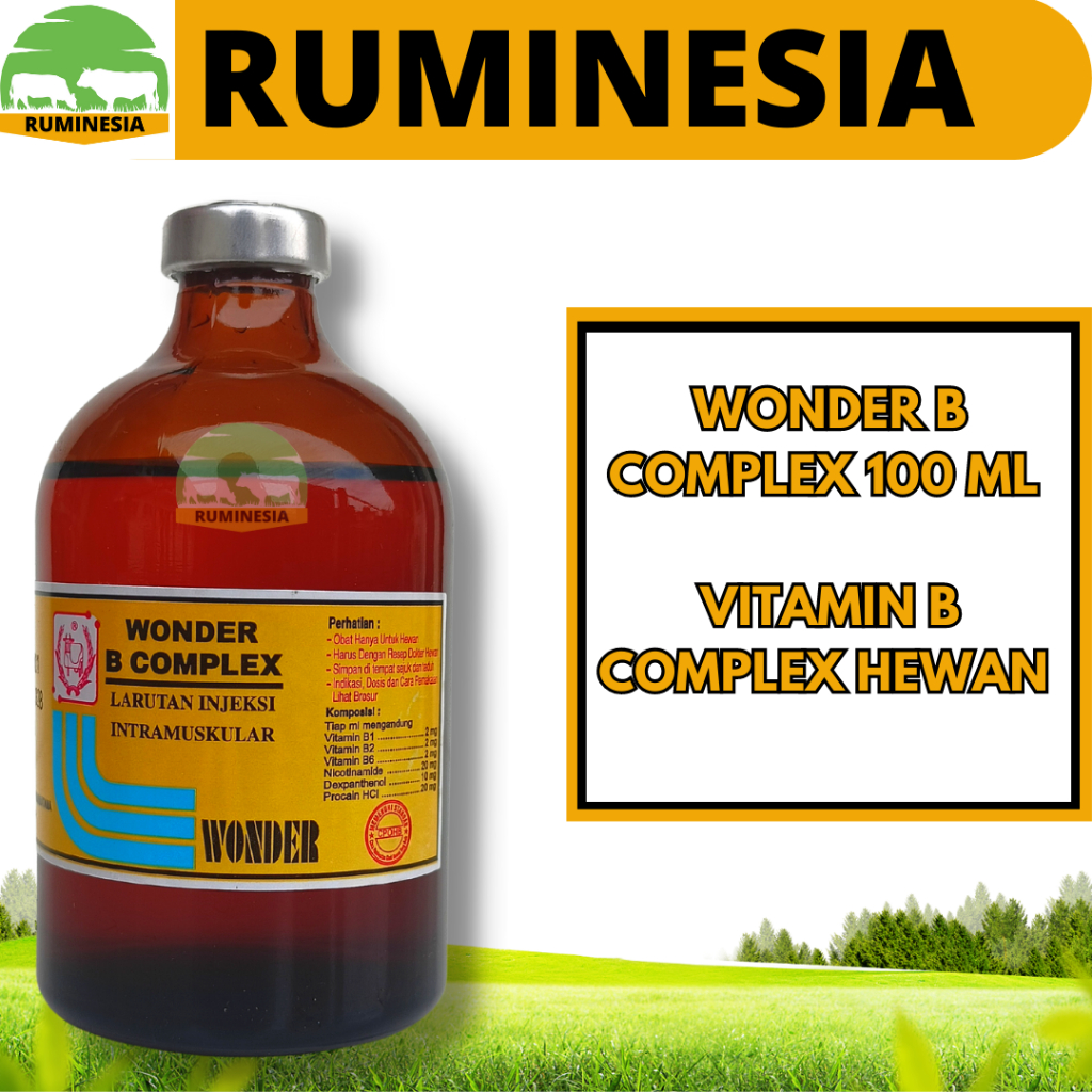 Jual VITAMIN B COMPLEX 100ML WONDER Vitamin B Komplek hewan Vit B