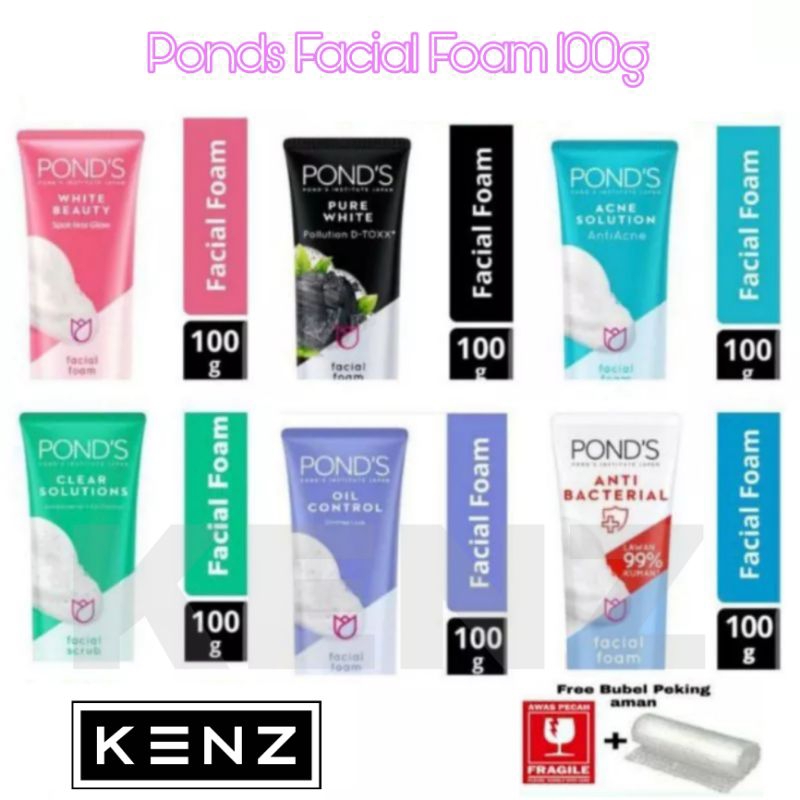 Jual Ponds Facial Foam Sabun Cuci Muka 100ml All Variant | Shopee Indonesia