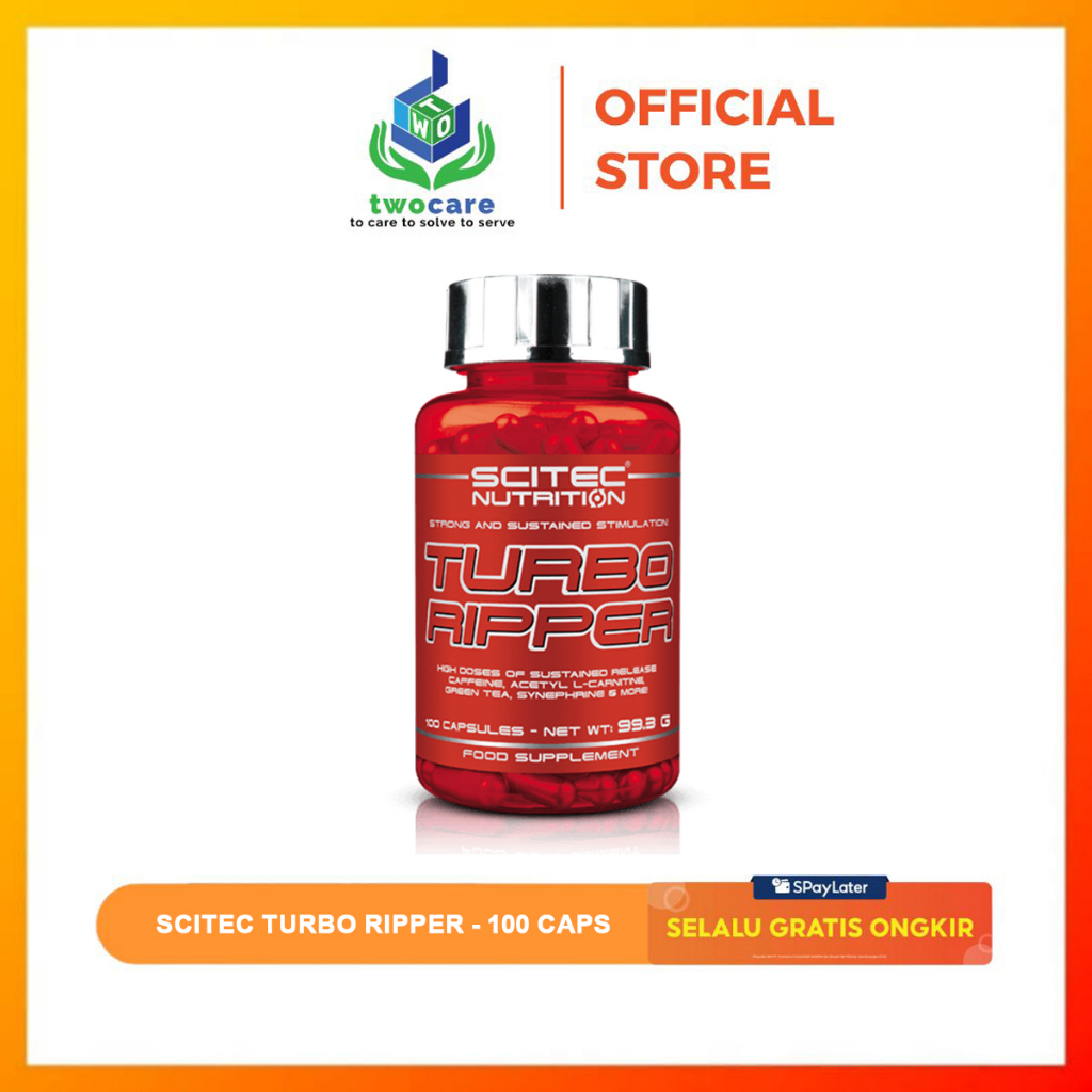 Jual Scitec Nutrition Turbo Ripper 100 Kapsul Fat Burner Pembakar Lemak ...