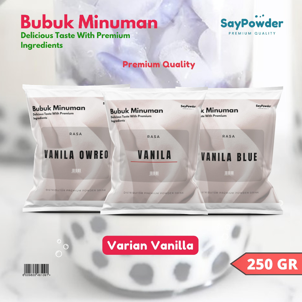 Jual Bubuk Minuman Varian Vanilla Premium 250 Gram Serbuk Minuman ...