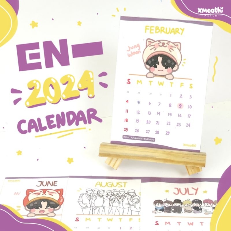 Jual ENHYPEN 2024 MINI DESK CALENDAR KALENDER ENHYPEN AESTHETIC KALENDER MEJA KPOP 2024