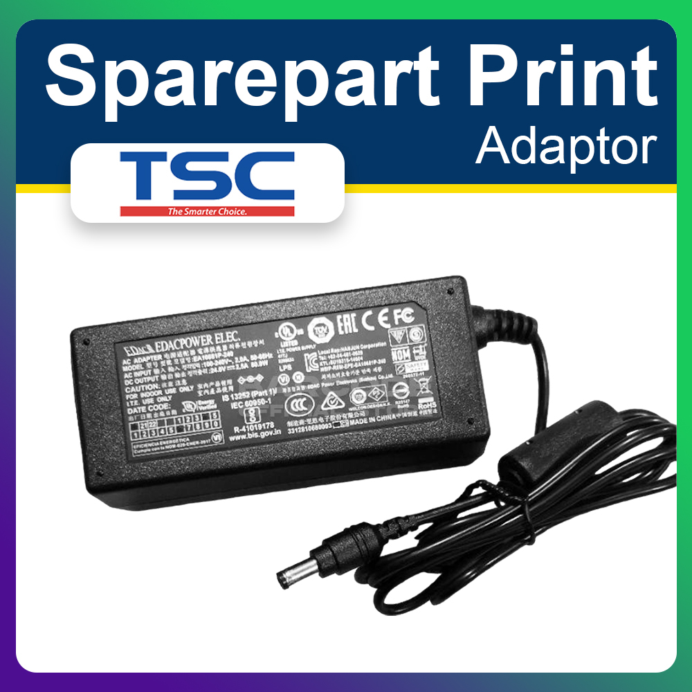 Jual Power Adaptor 24V 2.5A Spare Part TSC TTP-244 PE-200 TDP-225 ...